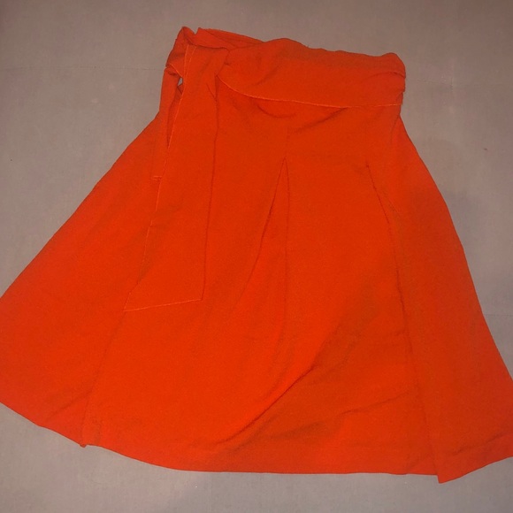 Orange, swing skirt with wrap. - Picture 6 of 7